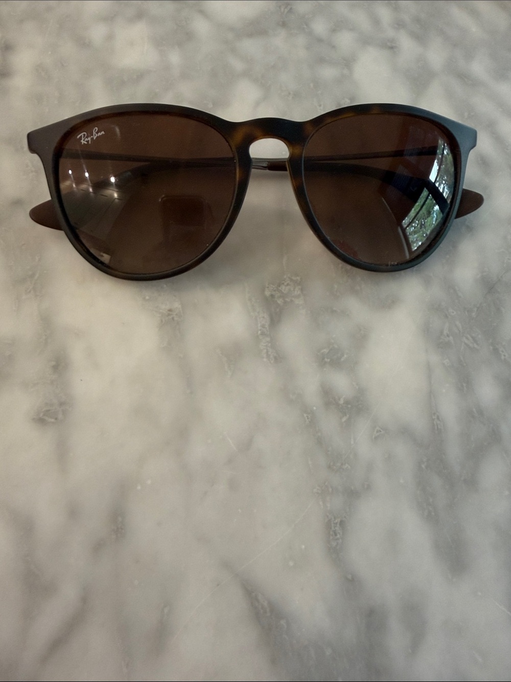 Ray-Ban Men’s Brown Tortoiseshell Round Sunglasses